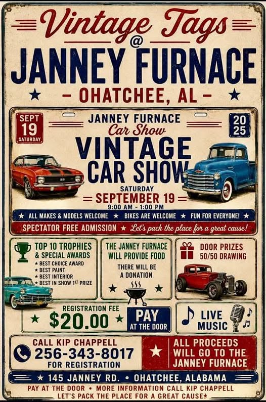 Janney Furnace Car Show flyer