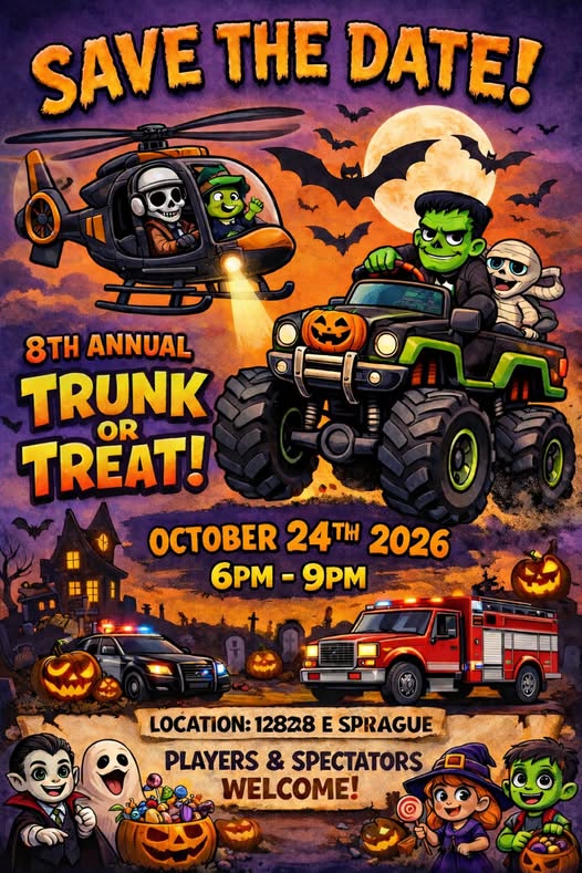 Flyer for 8th Annual Trunk or Treat!