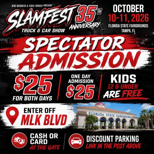 Flyer for SLAMFEST 35th ANNIVERSARY TRUCK & CAR SHOW