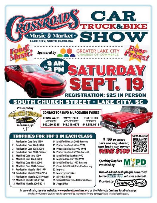Crossroads Car Truck & Bike Show flyer