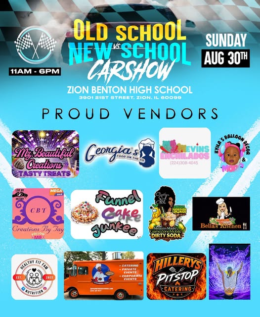 Old School vs New School Carshow flyer