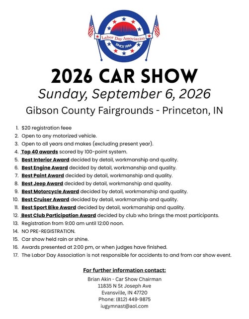 2026 CAR SHOW flyer