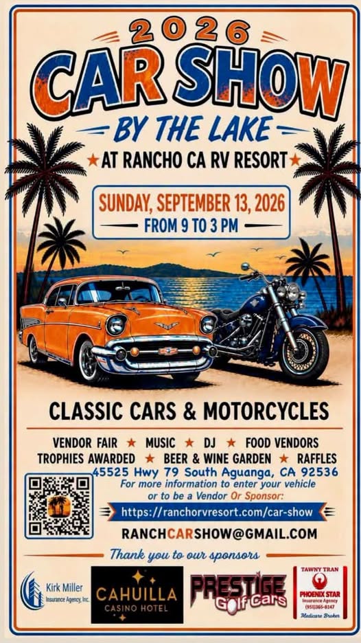 2026 Car Show By The Lake flyer