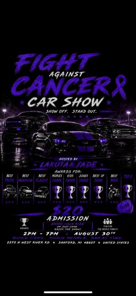 Fight Against Cancer Car Show flyer