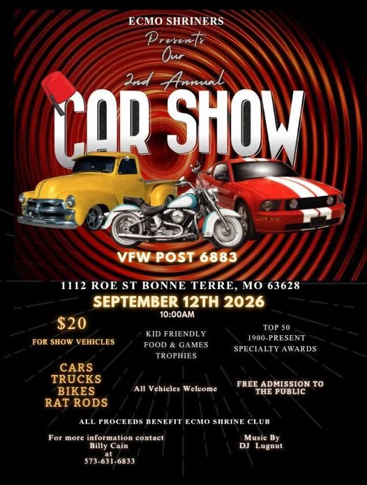 2nd Annual Car Show flyer