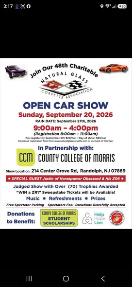 48th Charitable Rural Car Open Air Show flyer