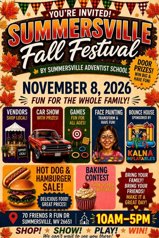 Flyer for Summersville Fall Festival