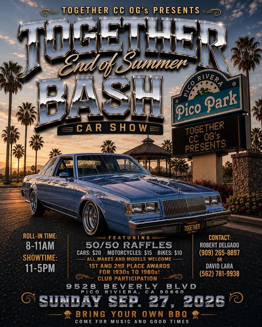 Together End of Summer Bash Car Show flyer
