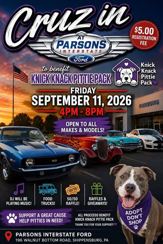 Cruiz in at Parsons Interstate Ford flyer