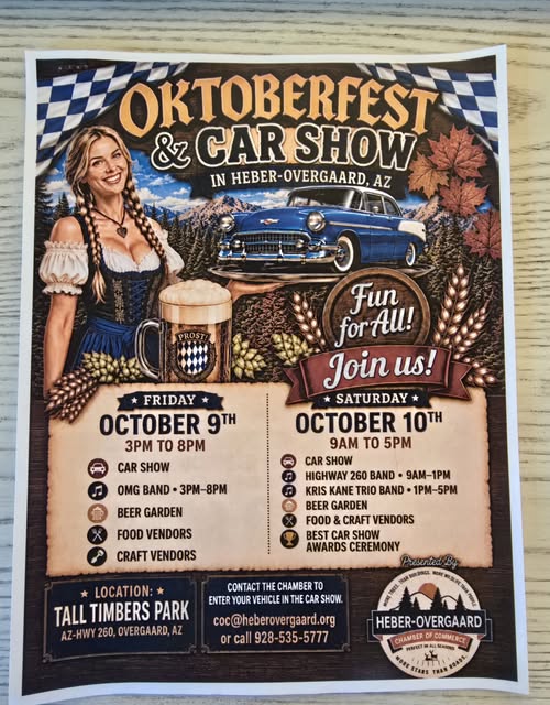 Flyer for Oktoberfest & Car Show