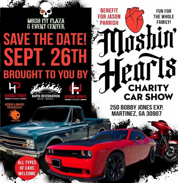 Mashin' Hearts Charity Car Show flyer