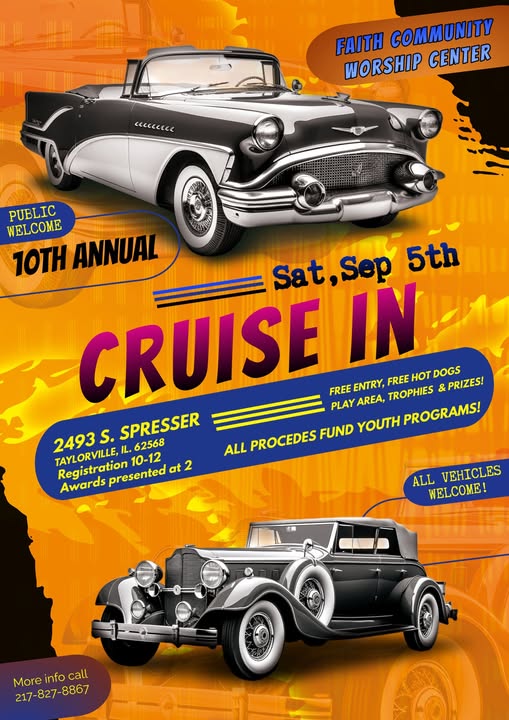 10th Annual Cruise In flyer