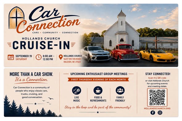 Hollands Church Cruise-In flyer