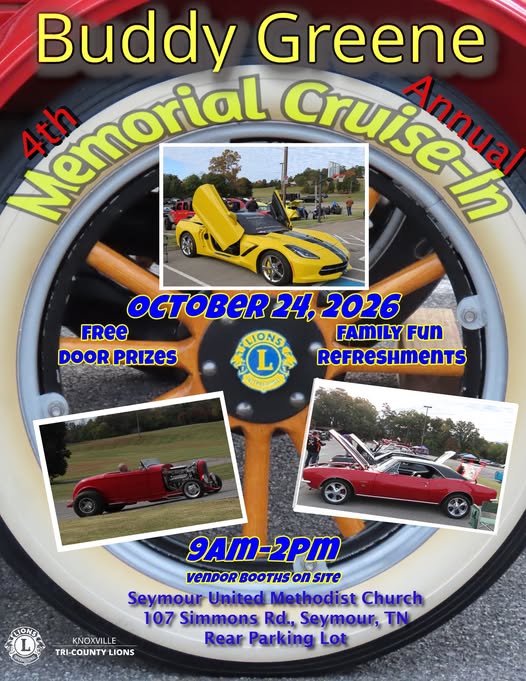 Flyer for 4th Annual Buddy Greene Memorial Cruisin