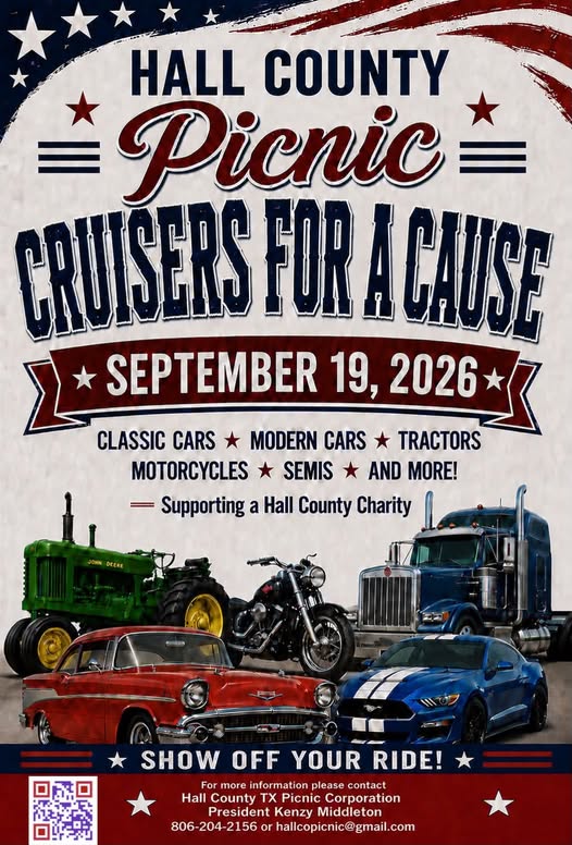Hall County Picnic - Cruisers for a Cause flyer