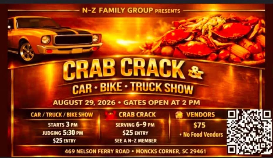 Crab Crack & Car Bike Truck Show flyer
