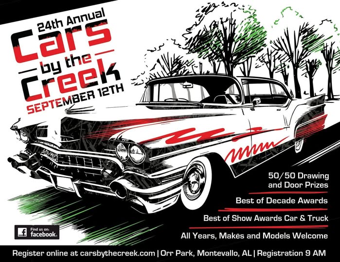 24th Annual Cars by the Creek flyer
