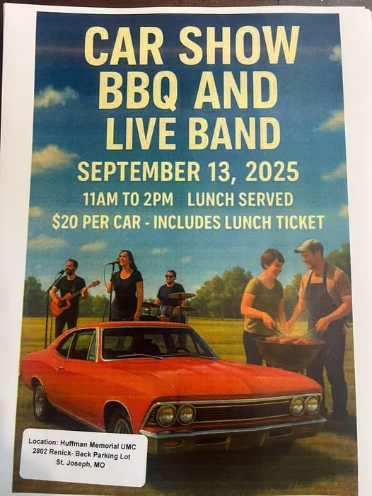 Car Show BBQ and Live Band flyer
