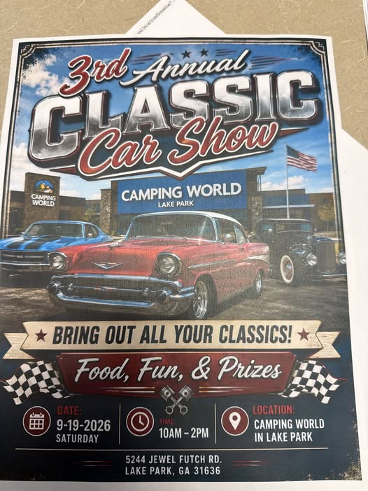 3rd Annual Classic Car Show flyer