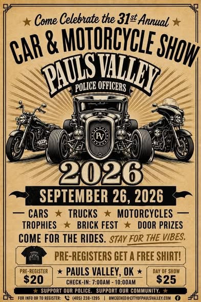 31st Annual Car & Motorcycle Show flyer