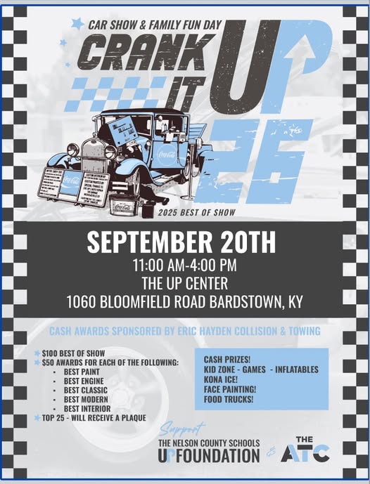 Crank It Up Car Show & Family Fun Day flyer