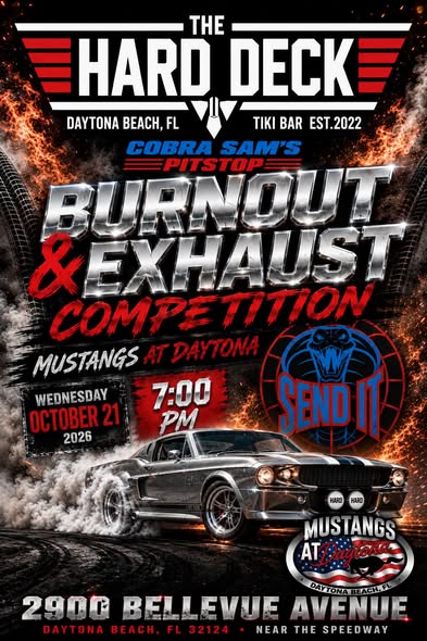 Flyer for Burnout & Exhaust Competition