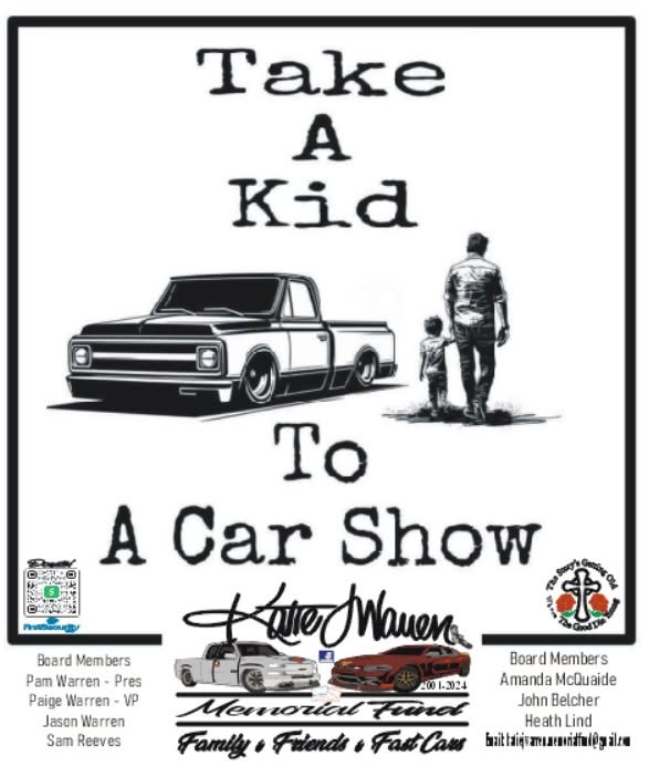 Flyer for Take A Kid To A Car Show