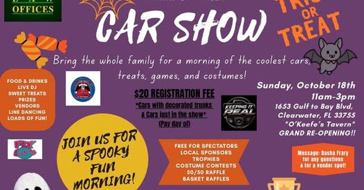 Flyer for Trick or Treat Car Show