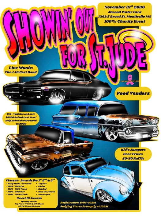 Flyer for Showin' Out for St. Jude
