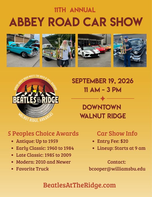 11th Annual Abbey Road Car Show flyer