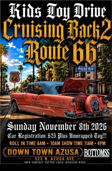 Flyer for Kids Joy Drive Cruising Back 2 Route 66