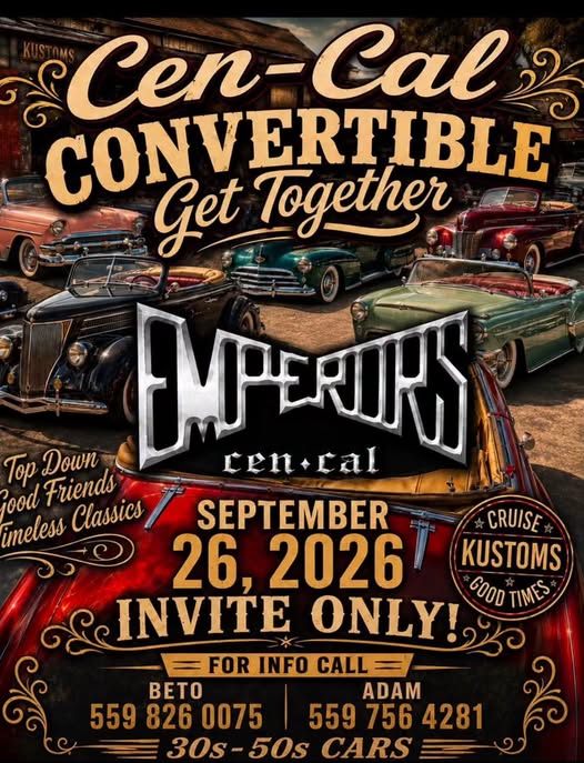Cen-Cal Convertible Get Together flyer