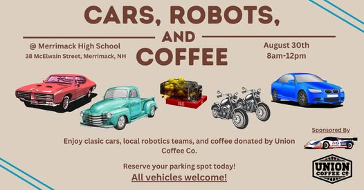 Cars, Robots, and Coffee flyer