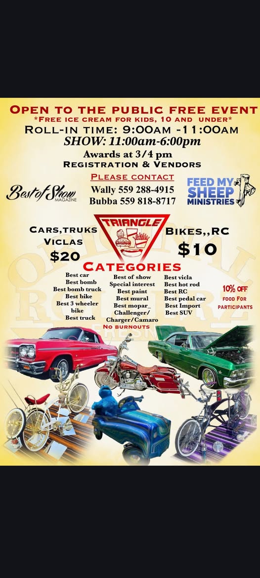 Flyer for Triangle Car Show