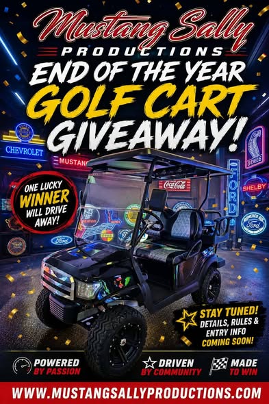 Flyer for End of the Year Golf Cart Giveaway
