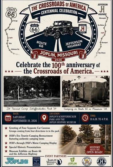 The Crossroads of America Centennial Celebration flyer