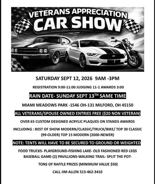 Veterans Appreciation Car Show flyer