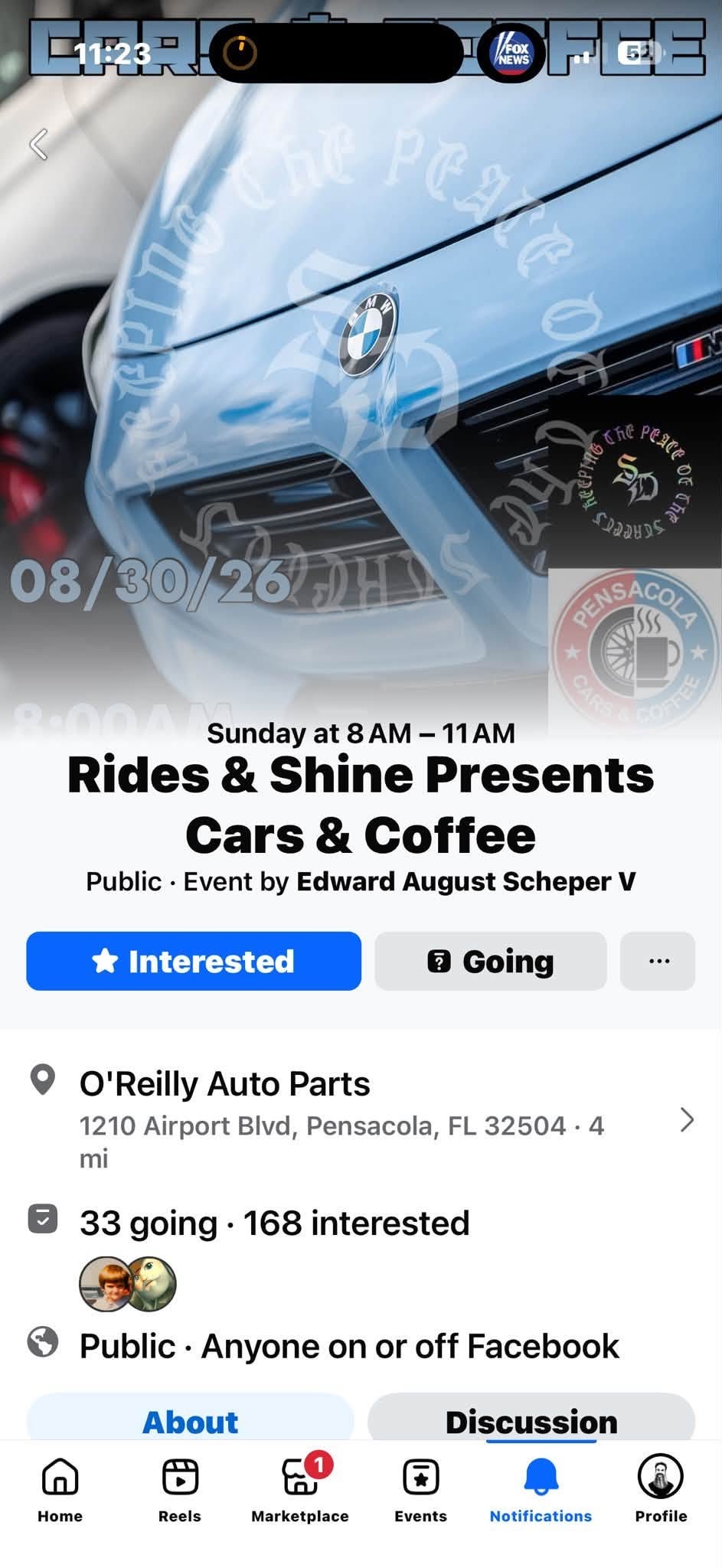 Rides & Shine Presents Cars & Coffee flyer