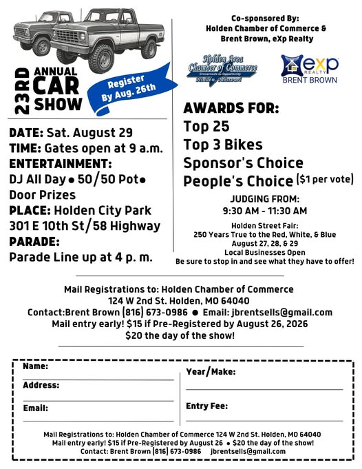 23rd Annual Car Show flyer