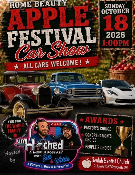 Flyer for Rome Beauty Apple Festival Car Show