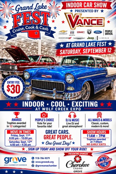 Grand Lake Fest Indoor Car Show flyer