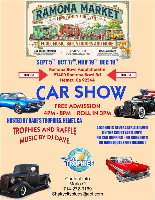 Ramona Market Car Show flyer