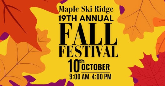 Flyer for Maple Ski Ridge 19th Annual Fall Festival
