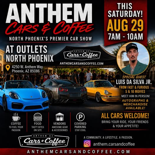 Anthem Cars & Coffee flyer