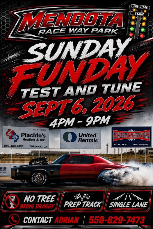 Sunday Funday Test and Tune flyer