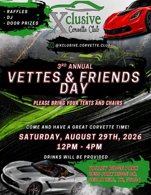 3rd Annual Vettes & Friends Day flyer
