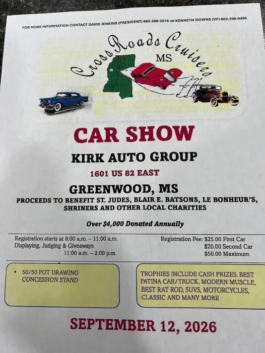 Crossroads Cruiser Car Show flyer