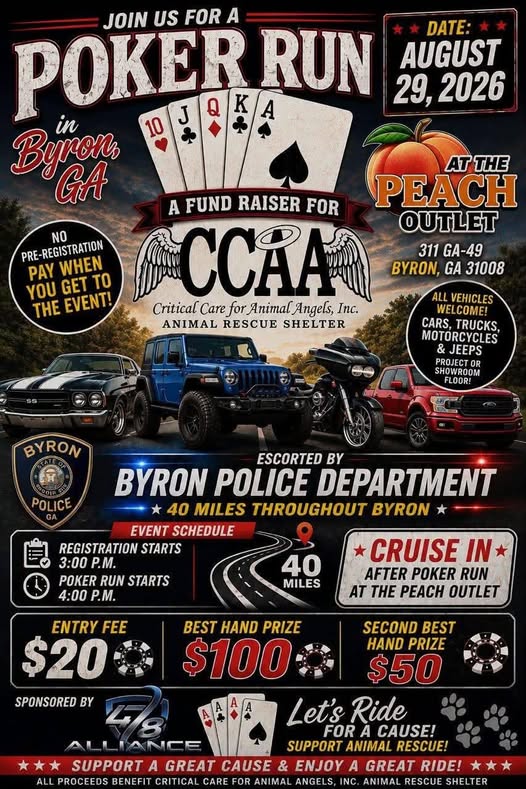 Poker Run in Byron, GA flyer
