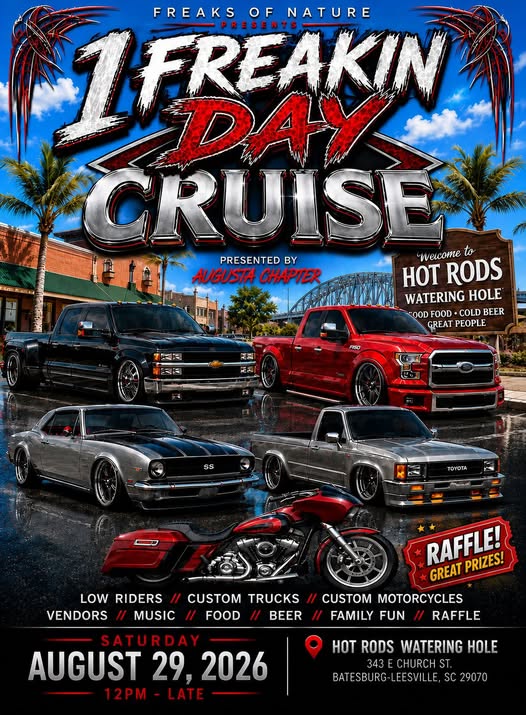 1 FREAKIN' DAY CRUISE - Freaks of Nature flyer