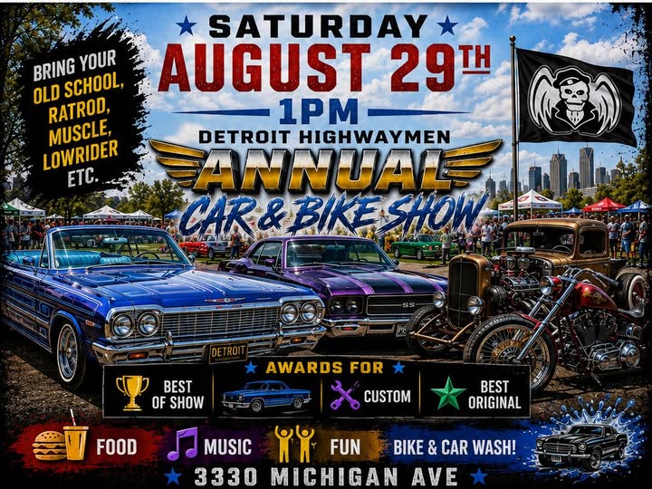 Detroit Highwaymen Annual Car & Bike Show flyer